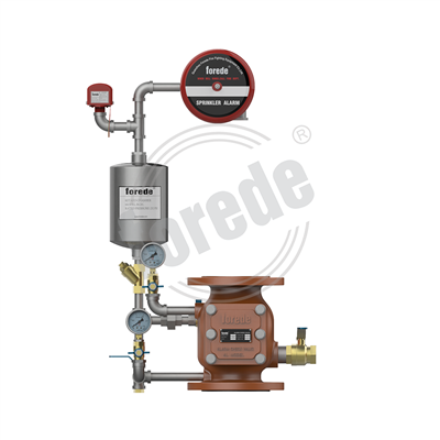 Comhla Aláraim Fliuch Flange Le Píopa Galbhánaithe